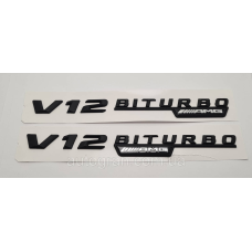 Емблеми на крила Mercedes V12 Biturbo AMG чорні