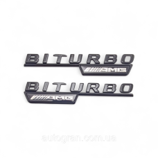 Емблеми на крила Mercedes Biturbo AMG чорні