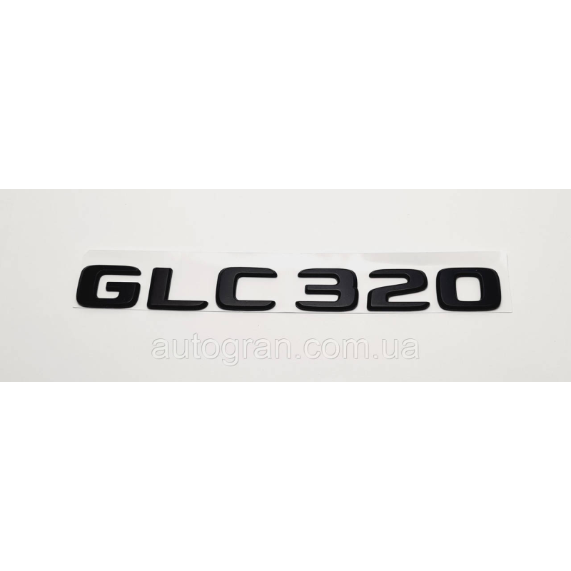 Емблема напис багажника Mercedes GLC320 чорна