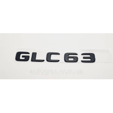 Емблема напис багажника Mercedes GLC63 чорна