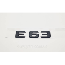 Емблема напис багажника Mercedes E63 чорна