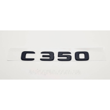 Емблема напис багажника Mercedes C350 чорна