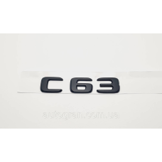 Емблема напис багажника Mercedes C63 чорна