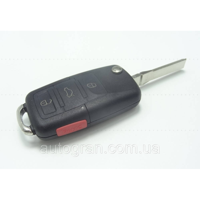 Корпус викидного ключа Volkswagen 3+1panic кнопки