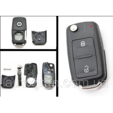 Корпус викидного ключа Volkswagen Skoda 2 кнопки після 2009г