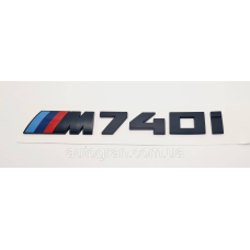 Емблема напис багажника BMW M740i чорна