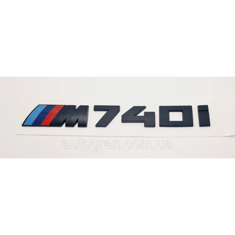 Емблема напис багажника BMW M740i чорна