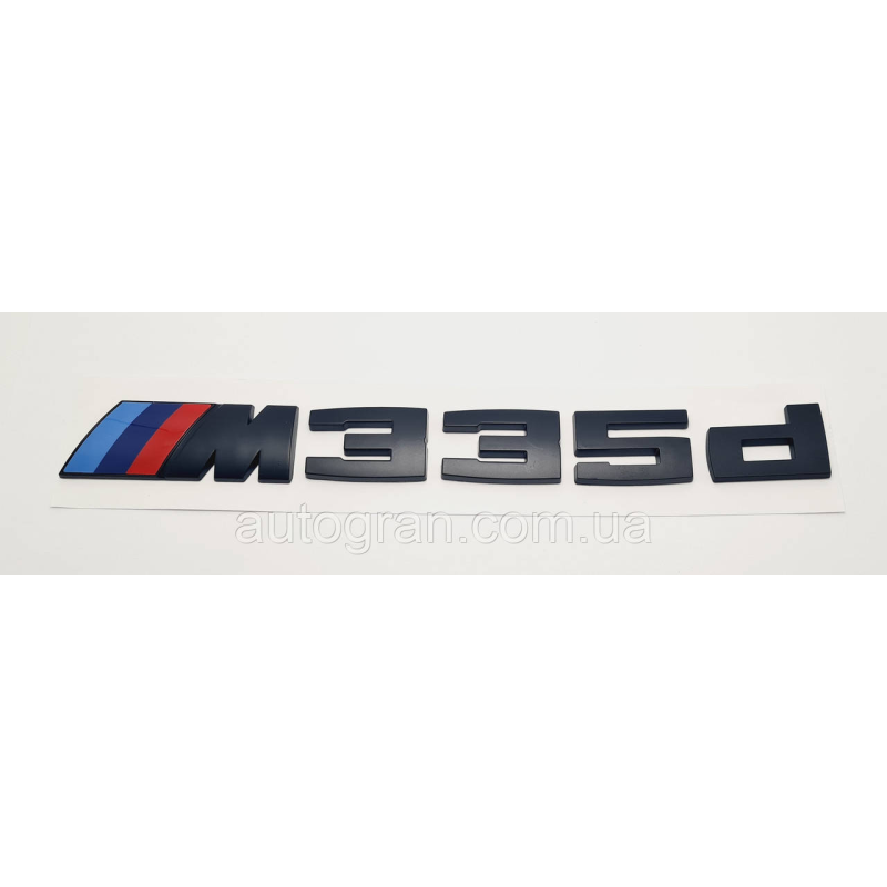 Емблема напис багажника BMW M335d чорна