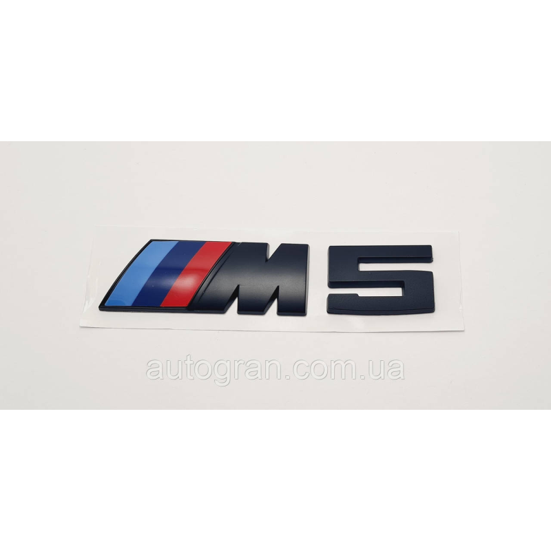 Емблема напис багажника BMW M5 чорна