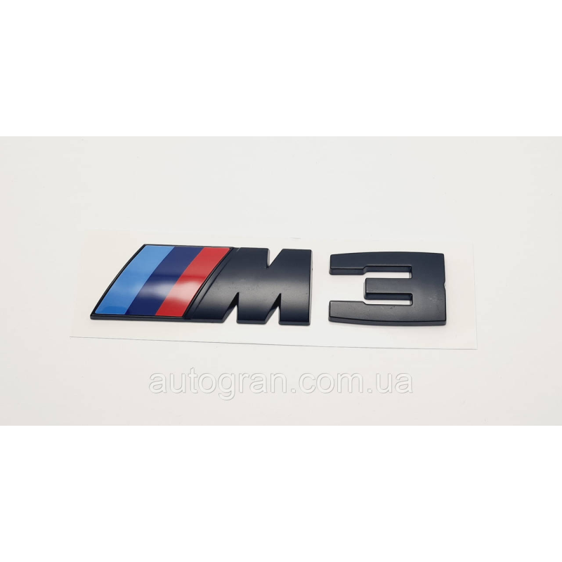 Емблема напис багажника BMW M3 чорна Емблема напис багажника BMW M3 чорна
