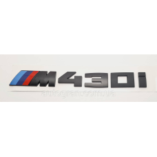 Емблема напис багажника BMW M430i чорна