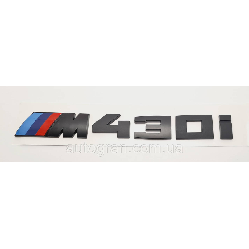 Емблема напис багажника BMW M430i чорна Емблема напис багажника BMW M430i чорна
