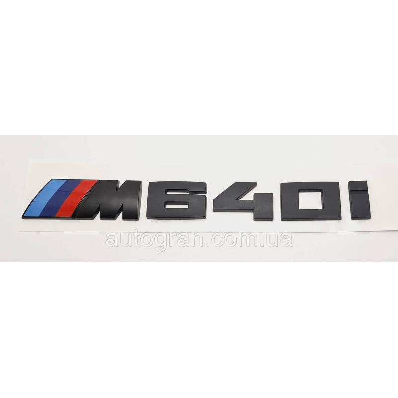 Емблема напис багажника BMW M640i чорна