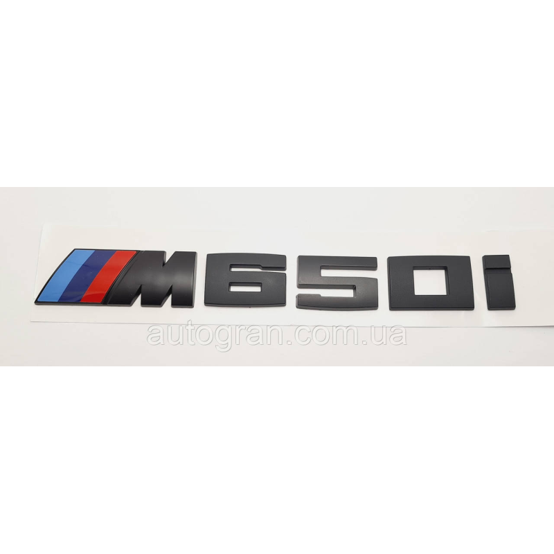 Емблема напис багажника BMW M650i чорна