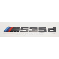 Емблема напис багажника BMW M535d чорна