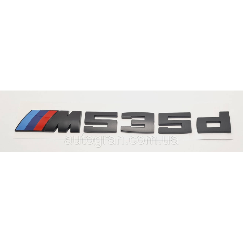 Емблема напис багажника BMW M535d чорна