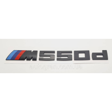 Емблема напис багажника BMW M550d чорна