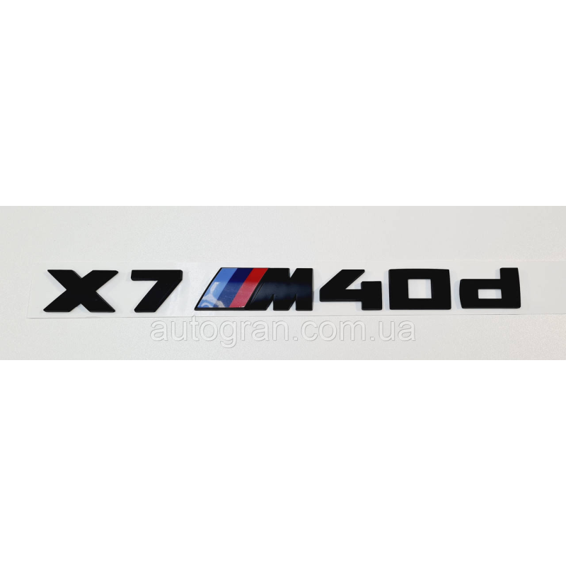 Емблема напис багажника BMW X7M40d чорна Емблема напис багажника BMW X7M40d чорна