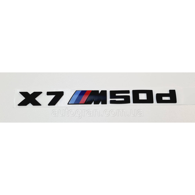 Емблема напис багажника BMW X7M50d чорна