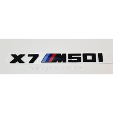 Емблема напис багажника BMW X7M50i чорна