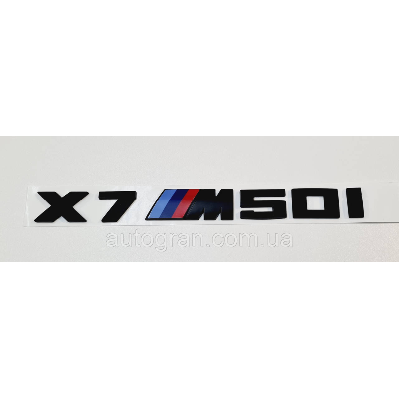 Емблема напис багажника BMW X7M50i чорна