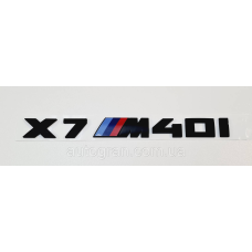 Емблема напис багажника BMW X7M40i чорна