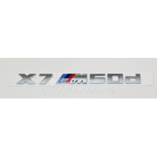 Емблема напис багажника BMW X7M50d
