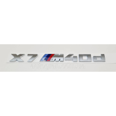 Емблема напис багажника BMW X7M40d