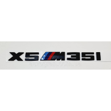 Емблема напис багажника BMW X5M35i чорна