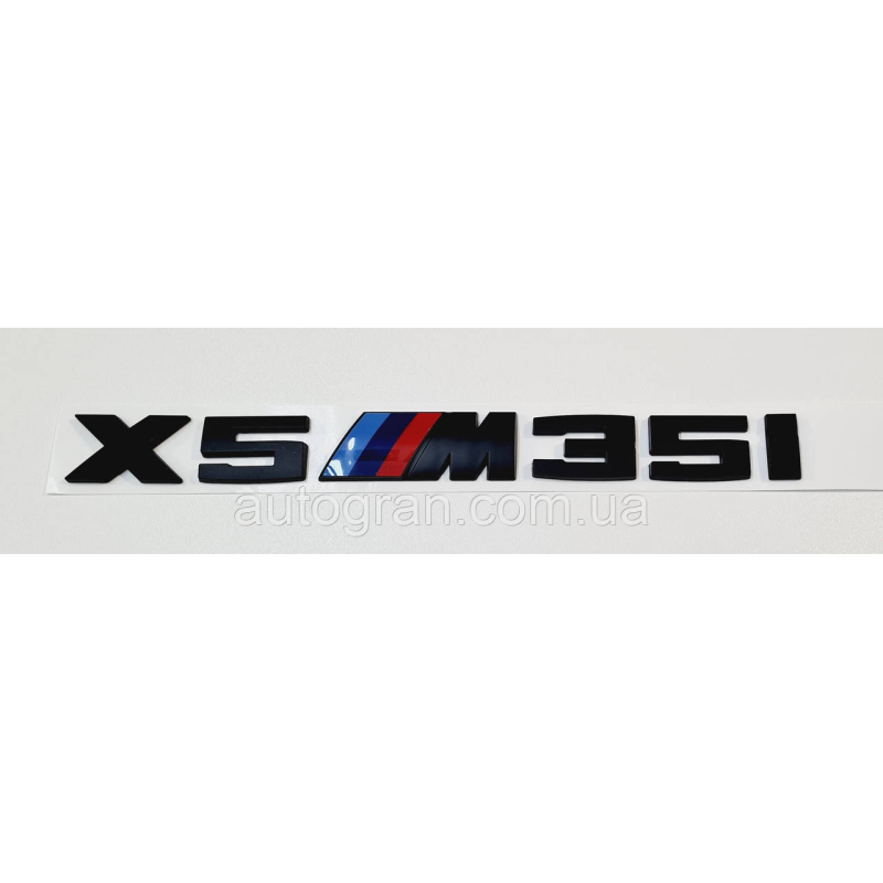 Емблема напис багажника BMW X5M35i чорна