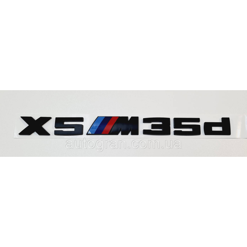 Емблема напис багажника BMW X5M35d чорна