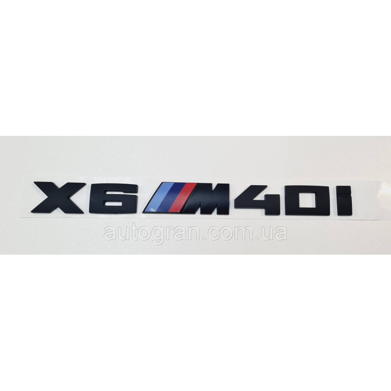 Емблема напис багажника BMW X6M40i чорна Емблема напис багажника BMW X6M40i чорна