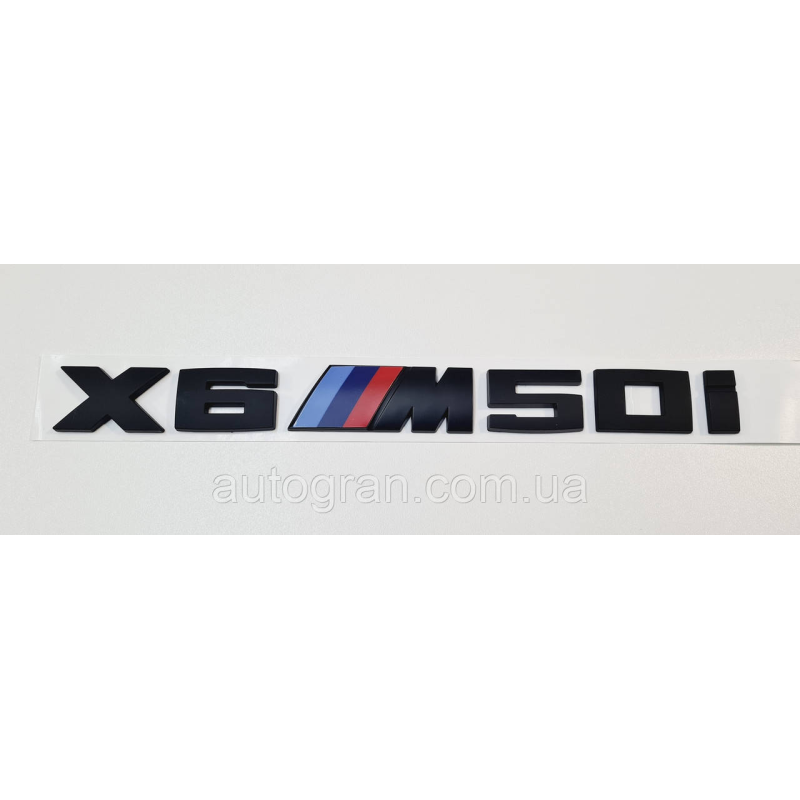 Емблема напис багажника BMW  X6M50i чорна