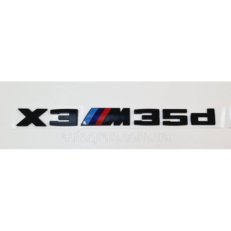 Емблема напис багажника BMW X3M35d чорна Емблема напис багажника BMW X3M35d чорна