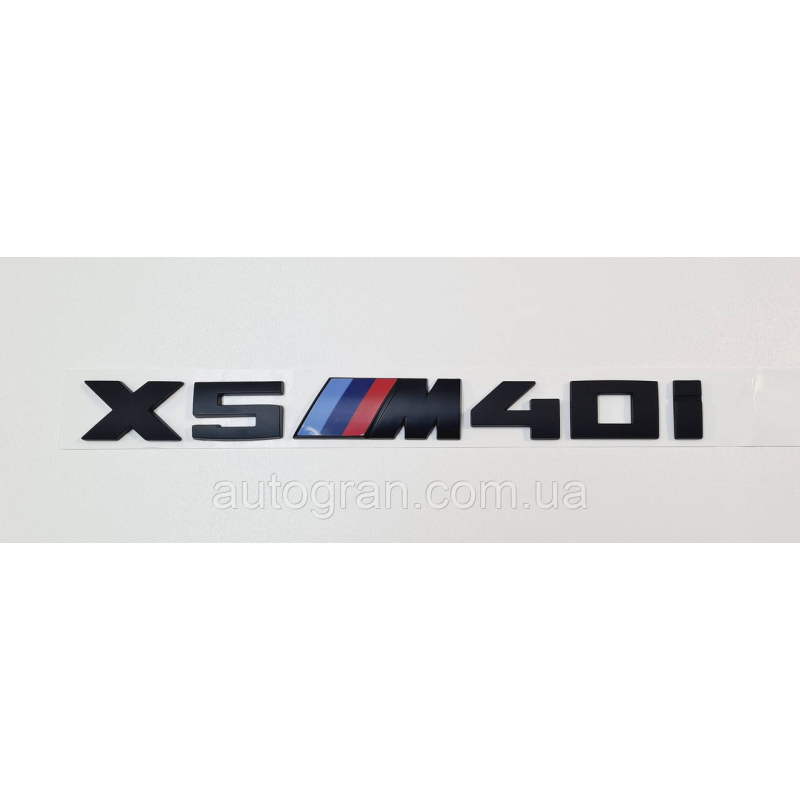 Емблема напис багажника BMW X5M40i чорна