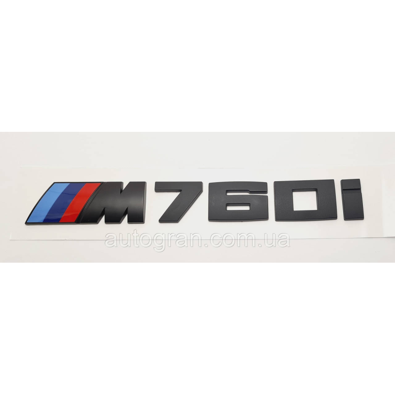 Емблема напис багажника BMW M760i чорна