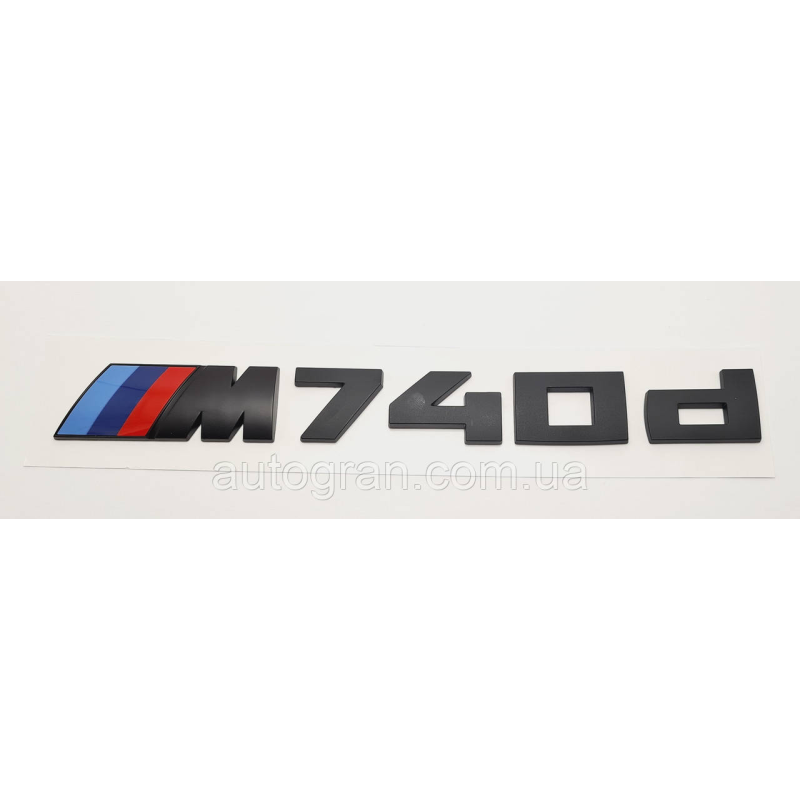 Емблема напис багажника BMW M740d чорна Емблема напис багажника BMW M740d чорна