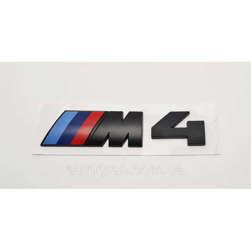 Емблема напис багажника BMW M4 чорна
