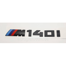 Емблема напис багажника BMW M140i чорна