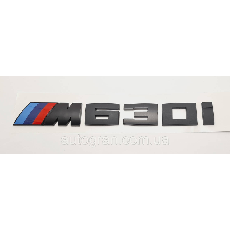 Емблема напис багажника BMW M630i чорна