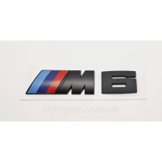 Емблема напис багажника BMW M6 чорна