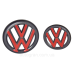 Комплект накладок на емблеми решітки та багажника Volkswagen Jetta 2011-2015 чорні глянцеві