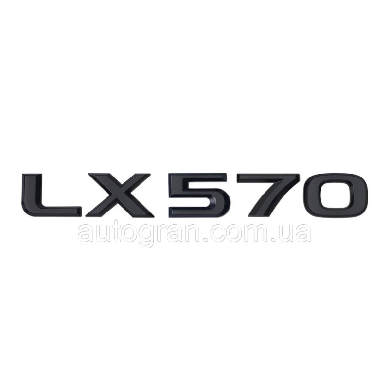 Емблема напис багажника Lexus LX570 чорна