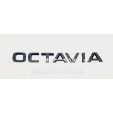 Емблема напис багажника Skoda Octavia New чорний