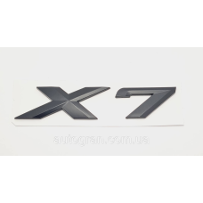 Емблема напис багажника BMW X7 чорний