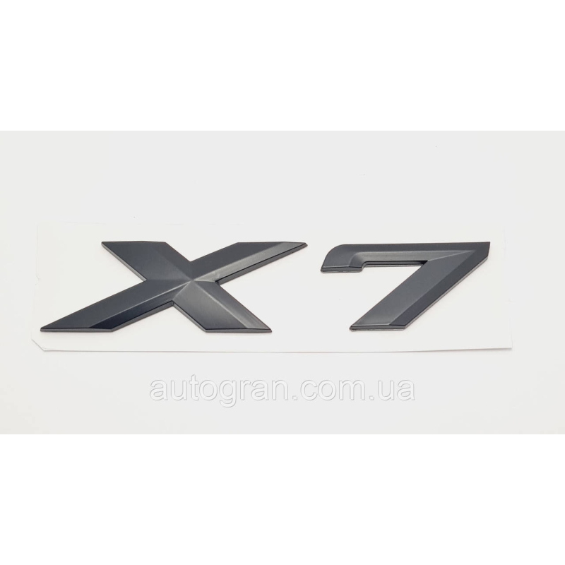 Емблема напис багажника BMW X7 чорний