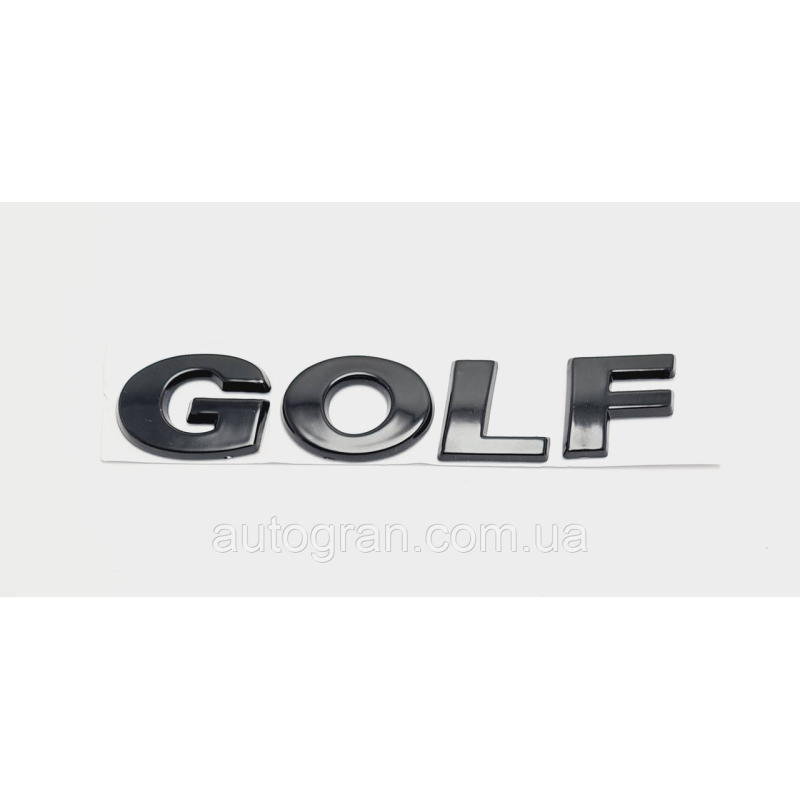 Емблема напису багажника VW Volkswagen Golf чорна