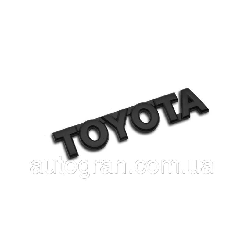 Емблема напис багажника Toyota чорний