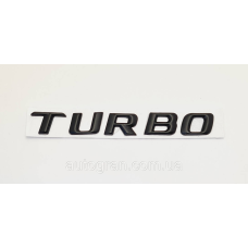 Емблема напис Turbo чорний