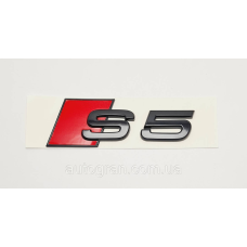 Емблема на кузов Audi S5 чорна